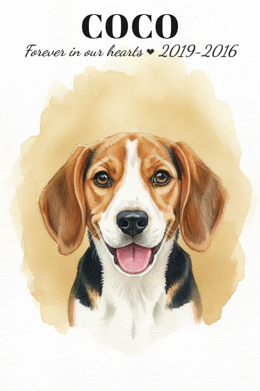 Coco — watercolor portrait
